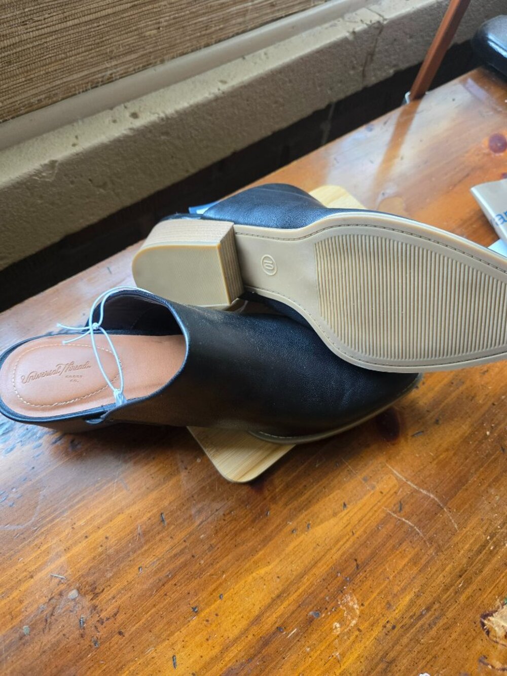 Black Slide On Mules - Picture 5 of 5